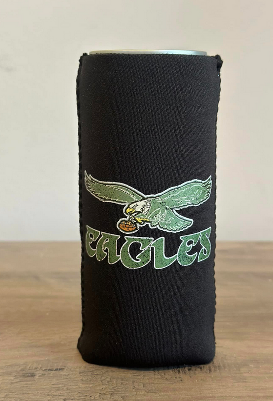 Eagles Vintage Green Slim Can Drink Coozie