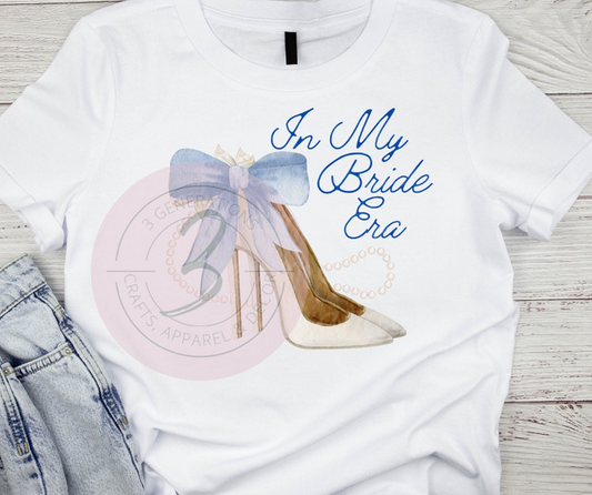 In My Bride Era Blue Heel Graphic Tee