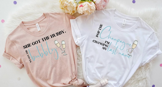 Pop the Champagne I'm changing my last name Graphic Tee (mulitple styles)