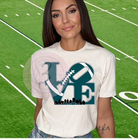 Eagles Love Skyline Graphic Tee