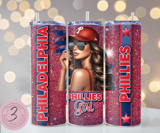 Phillies Girl Tumbler (Mulitple Colors)